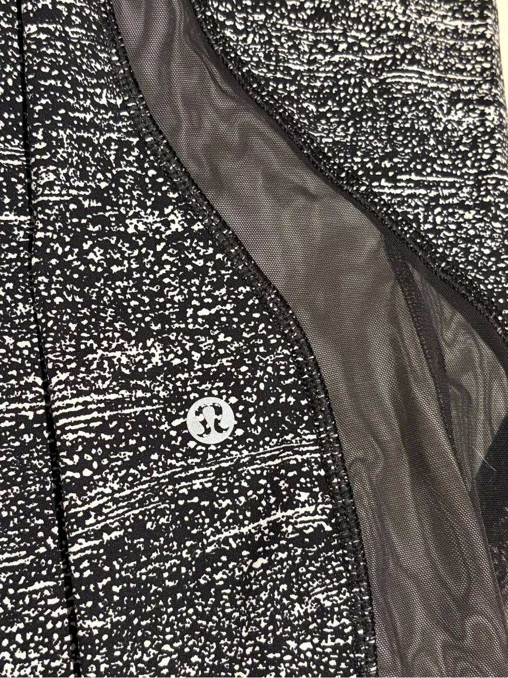 Lululemon Black & White Speckled Athletic Leggings